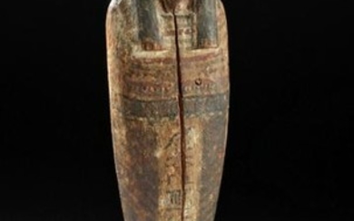 Egyptian Painted Gesso & Wood Ptah Sokar Osiris Figure