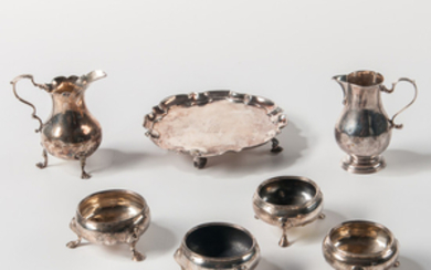Group of Early Georgian Sterling Silver Tableware
