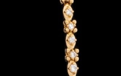14K Yellow Gold Diamond Line Bracelet