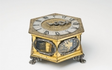 A Königsberg one-hand ormolu table clock