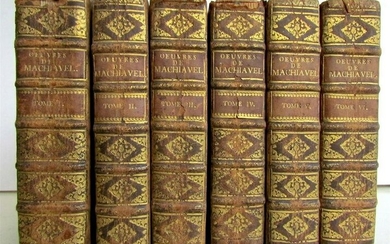 1743 6 VOLUMES MACHIAVELLI Niccolo Oeuvres antique