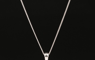18K Garnet Pendant Necklace