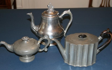 18th and 19th Century Pewter Teapots