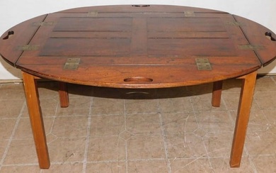 19th C Mahogany Butlers Tray Top Coffee Table