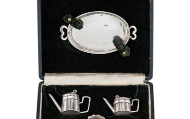 19th Century German Miniature Silver Tea & Coffee...