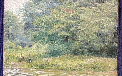 19th century ptg of a stream by Edward A. Rorke