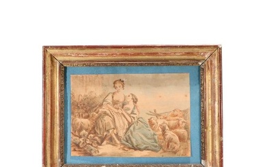 19th century watercolor painting