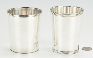 2 KY Coin Silver Julep Cups: Calvert and Fletcher