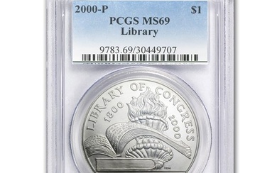 2000-P Library of Congress $1 Silver Commem