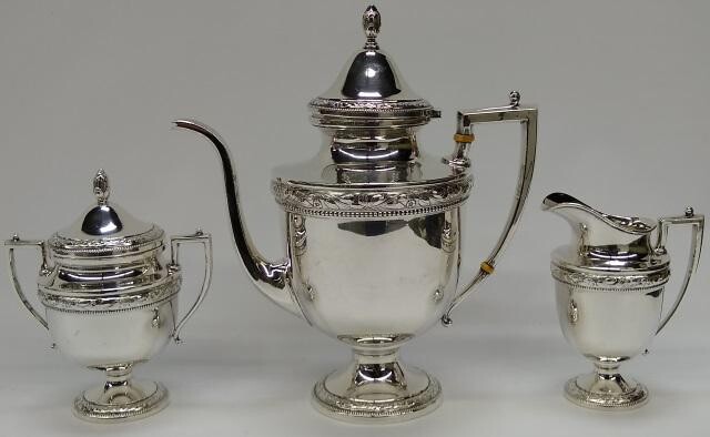 *3-PIECE STERLING SILVER COFFEE SERVICE
