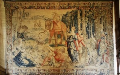 Lots 312 and 313 Two important Brussels tapestries from the 'History of Venus' series, in well ...