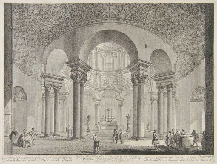 Piranesi, Veduta interna del Sepolcro di S. Costanza ..., 1756 and others