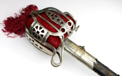 English Scottish Officer's Basket Hilt Broad Sword
