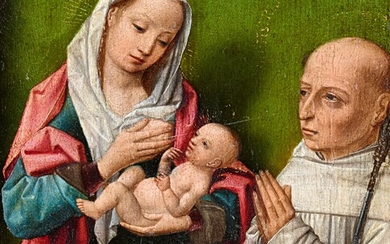 Flemish School circa 1510/1530 - The Virgin and Child with Saint Bernard