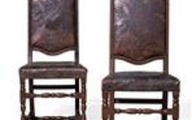 Pair of Early Baroque royal chairs