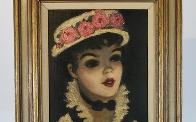 Portrait of A Girl - Oil on Board