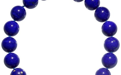 55312: Verdura Lapis Lazuli, Diamond, Gold Necklace St