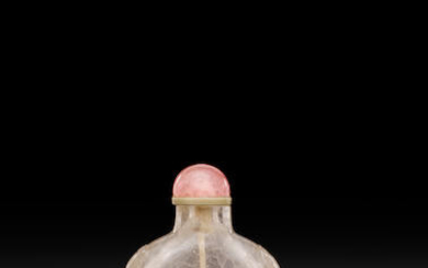 A 'sea-spray' rock crystal snuff bottle