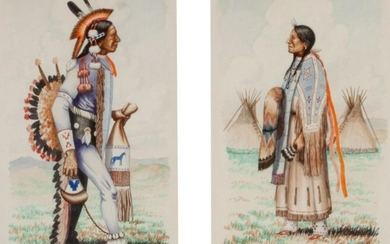 Andrew Standing Soldier (Oglala Lakota, 1917-1967) Two