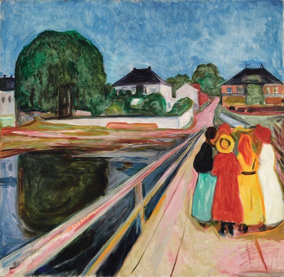 PIKENE PÅ BROEN (GIRLS ON THE BRIDGE), Edvard Munch