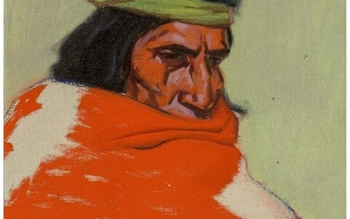 68012: Lon Megargee (American, 1883-1960) Indian Portra
