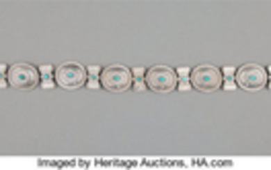 A Navajo Concho Belt c. 1960 silver, turquoise,...