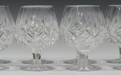 (8) WATERFORD LISMORE CUT CRYSTAL BRANDY GLASSES