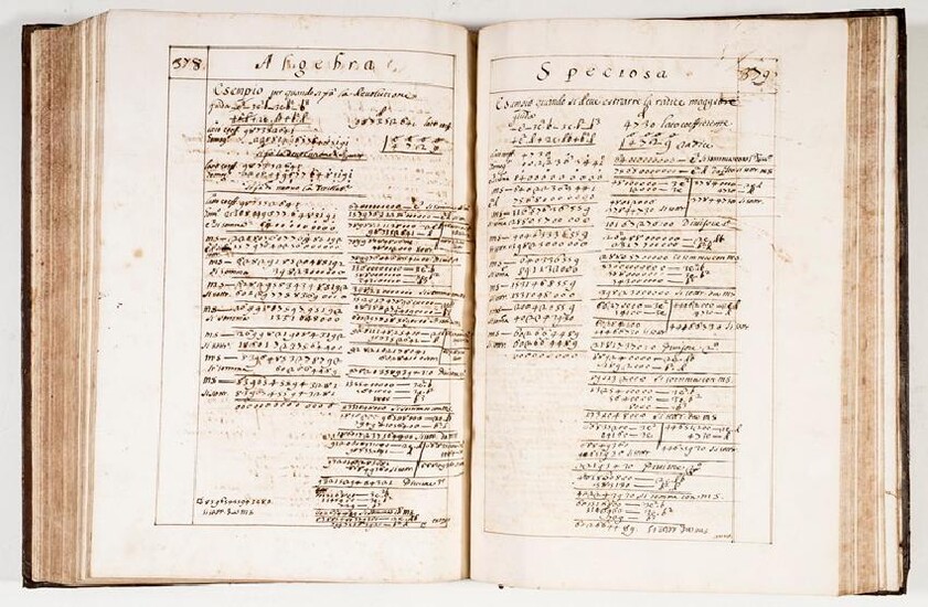 Manuscript of Mathematics. GIORDANO, SPINOLA.