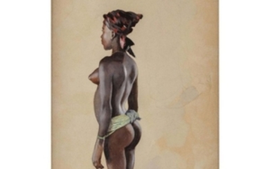 HEIMS, ERNST M. (1886-1922, deutscher Künstler der Kolonialzeit), "Afrikanerin in Chochoe-Togo"