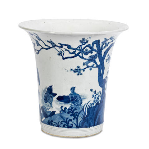 A Chinese Blue and White vase in the Kangxi style