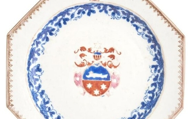 A Chinese Export Porcelain Octagonal Plate