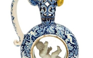 A Delft pottery "Hansje in de kelder" ornamental jug