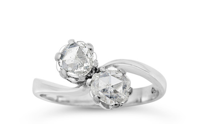 A Diamond and White Gold Ring