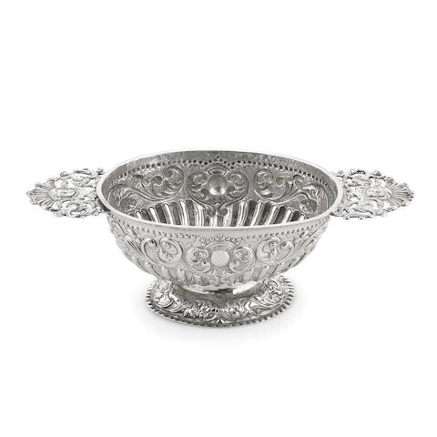 A Dutch silver brandy bowl