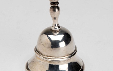 A Dutch silver miniature table bell