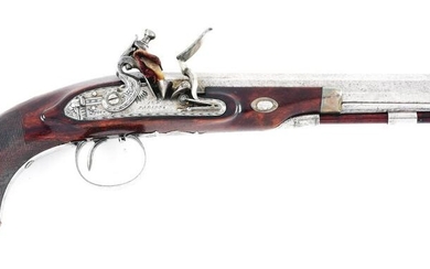 (A) ENGLISH FLINTLOCK DUELING PISTOL BY PARSONS AND