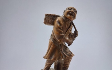 A FINE JAPANESE MEIJI PERIOD, 1868 - 1911, WOODEN CARVING, F...