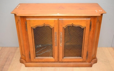 A FRENCH PROVINCIAL STYLE TWO DOOR BUFFET (94H x 136W x 58D CM) (PLEASE NOTE THIS HEAVY ITEM MUST BE REMOVED BY CARRIERS AT THE CUST...