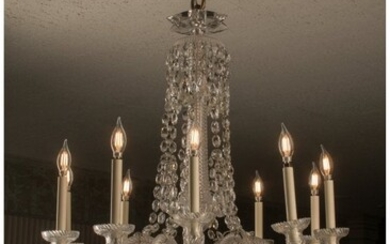A French Baccarat-Style Glass Twelve-Light Chand