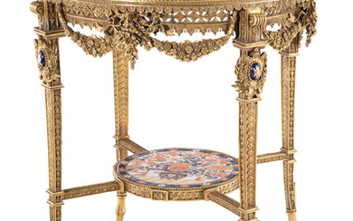A French Gilt Bronze Mounted Satsuma-Style Porcelain Side Table (19th century and later)