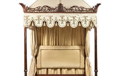 A George III Style Mahogany Four-Poster Canopy Bed