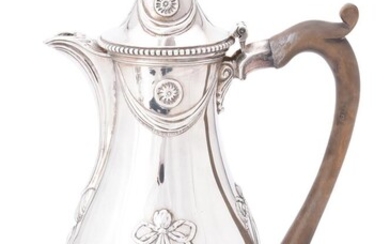 A George III silver baluster coffee Pot by Daniel Smith & Robert Sharp