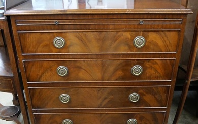 A George III style mahogany chest of drawers, with brushing ...