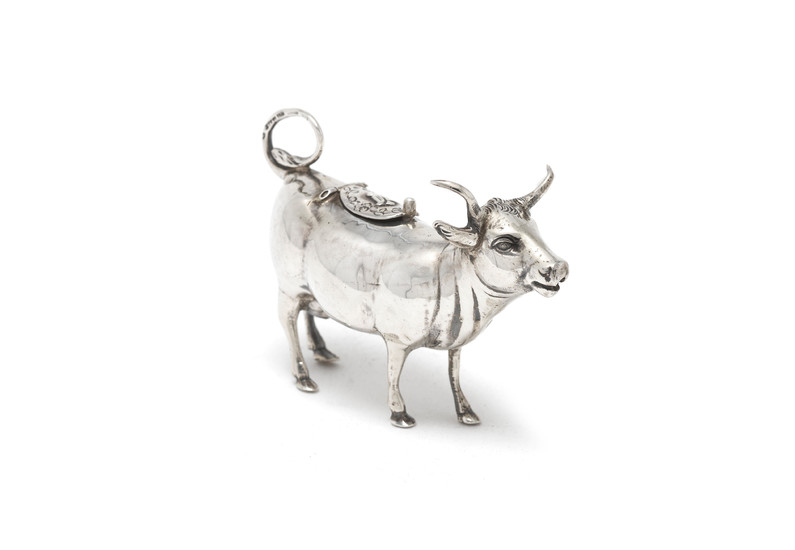 A German silver cow creamer