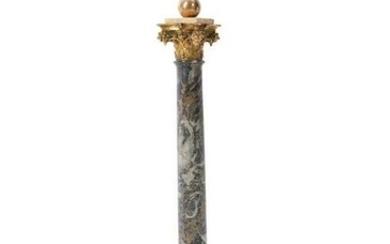 A Grand Tour gilt bronze and mixed marble column