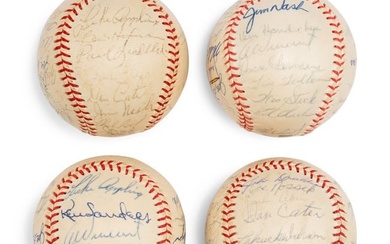 A Group of Four 1966 Kansas City Athletics Team Signed Autograph Baseballs