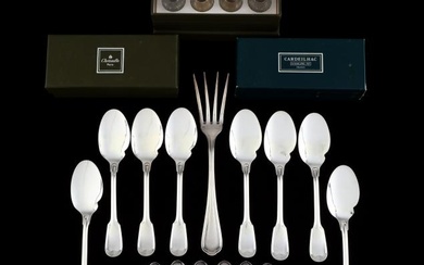 A Group of French Silver Table Accessories