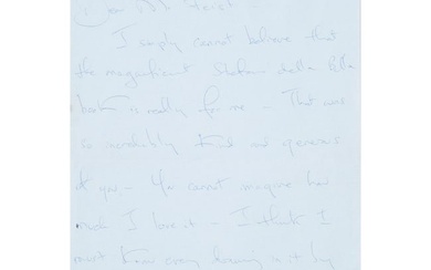 A HAND-WRITTEN LETTER BY JACKIE BOUVIER KENNEDY ONASSIS (AMERICAN 1929-1994) AND FIVE INVOICES