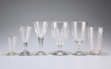A LARGE GROUP OF GEORGIAN AND LATER DRINKING GLASSES