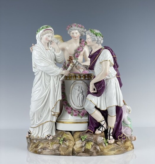 A LARGE MEISSEN GROUP